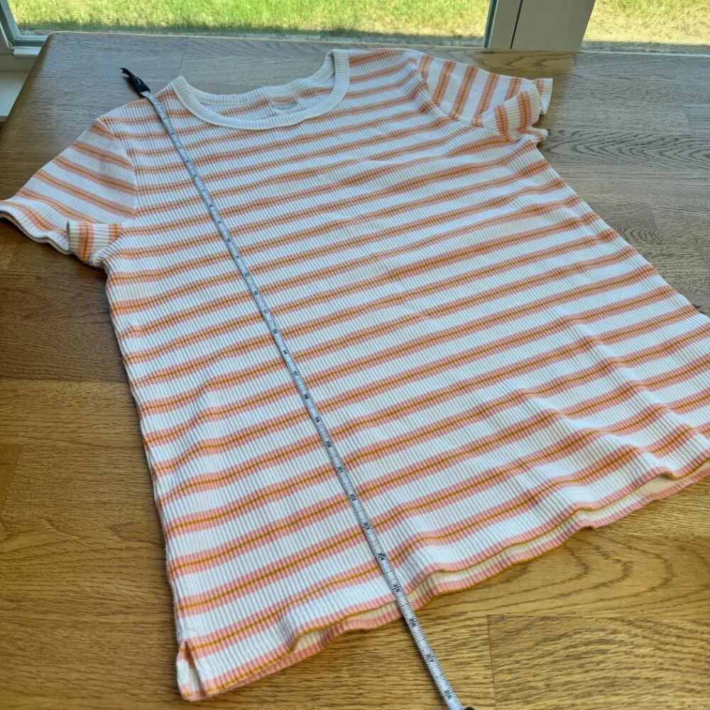 Old Navy Slim Fit Striped Knit Ringer Tee Shirt Size XL